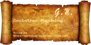 Gestetner Magdolna névjegykártya